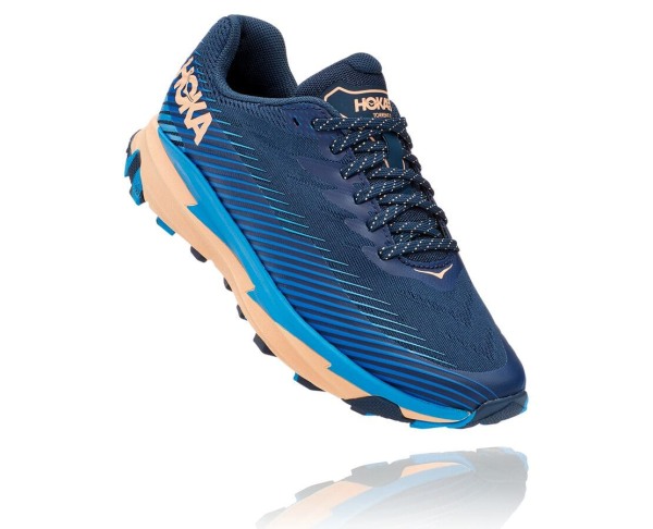 Hoka One One Torrent 2 Womens UK - Indigo / Apricot Trail Running Shoes - YPONV0376